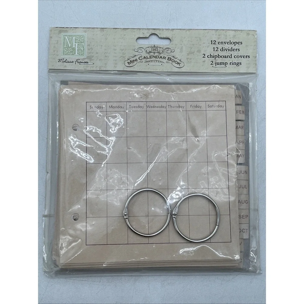 Melissa Frances Mini Calendar Book Kit Lot 6 Scrapbook Album‎ Set